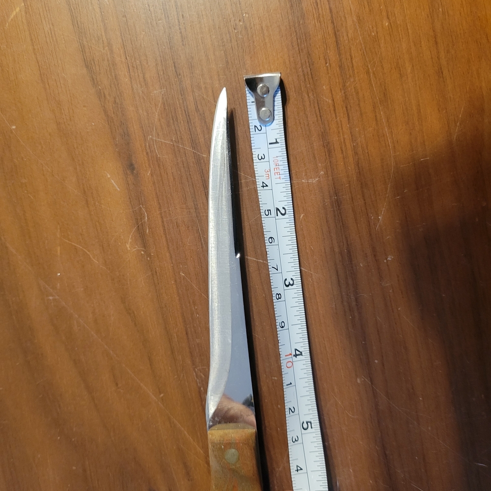 Wood Handle Cutco Knife with Silver Blade